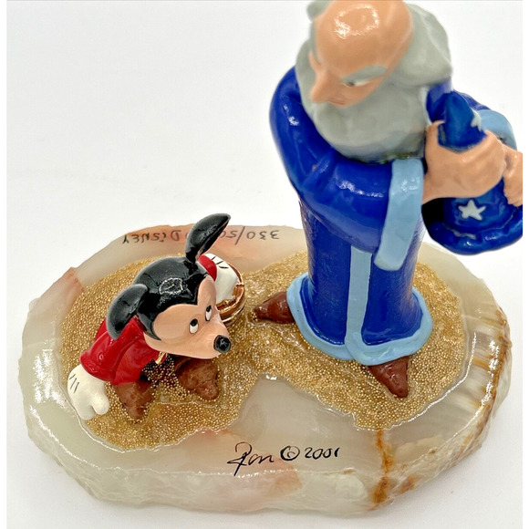 2001 Ron Lee Disney Mickey Mouse Sorcerer Yensid Figurine #330/500 SKU192 - Picture 10 of 11